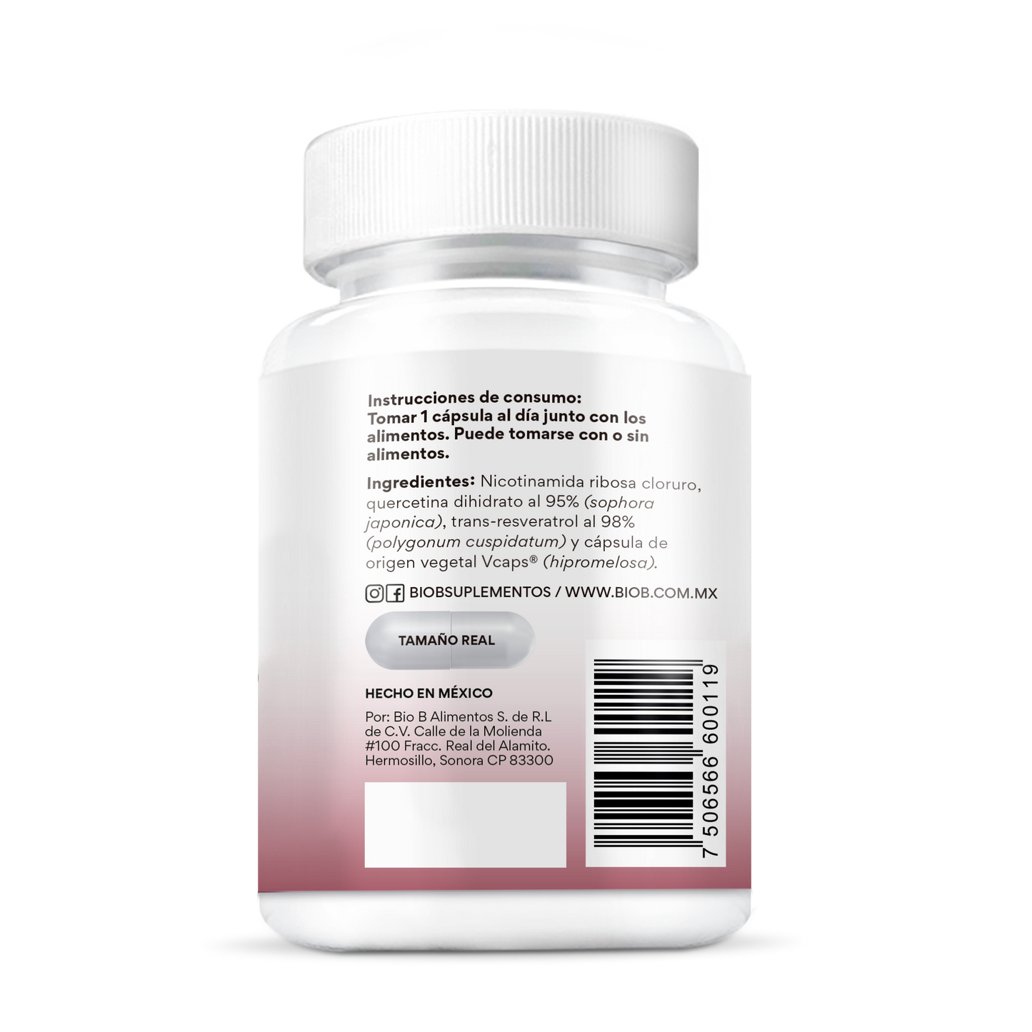 NAD+ con Quercetina y Trans-Resveratrol