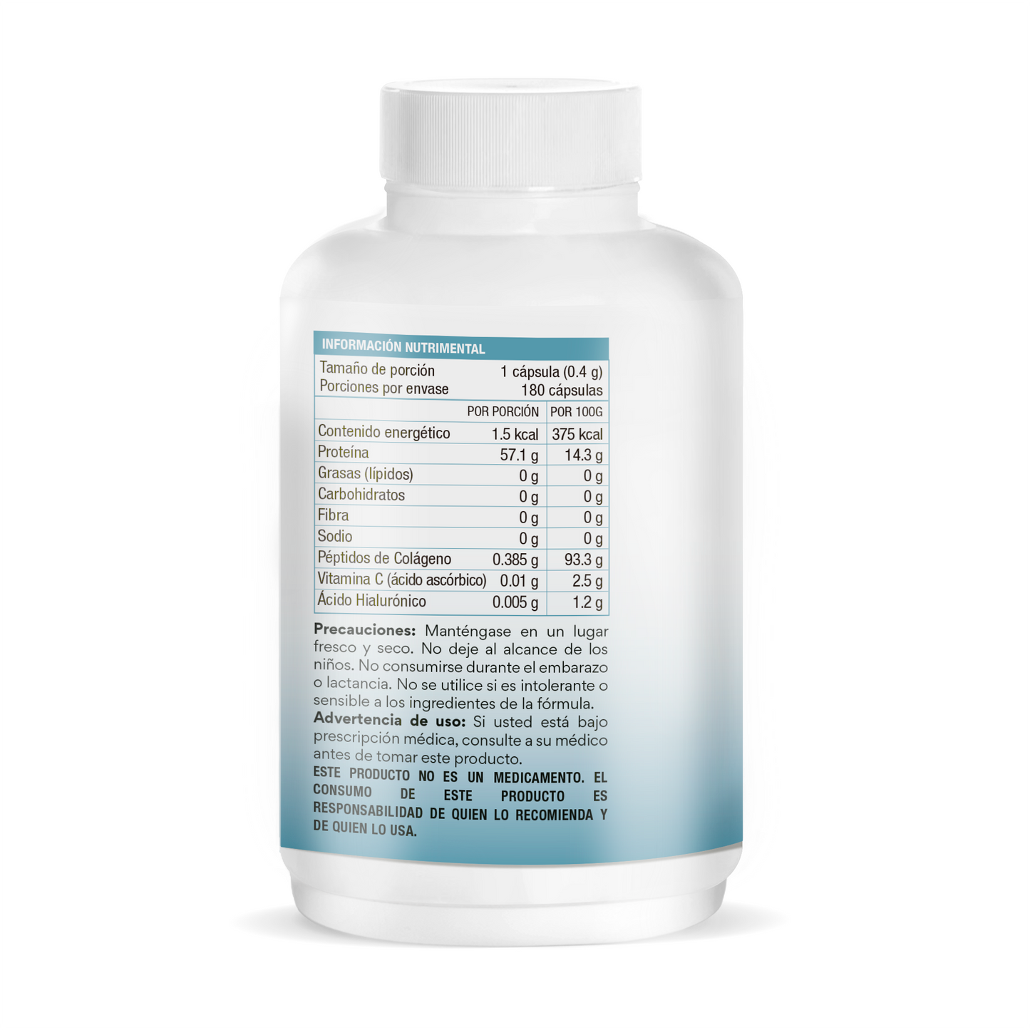 COLÁGENO + ÁCIDO HIALURÓNICO + VITAMINA C 180 caps.