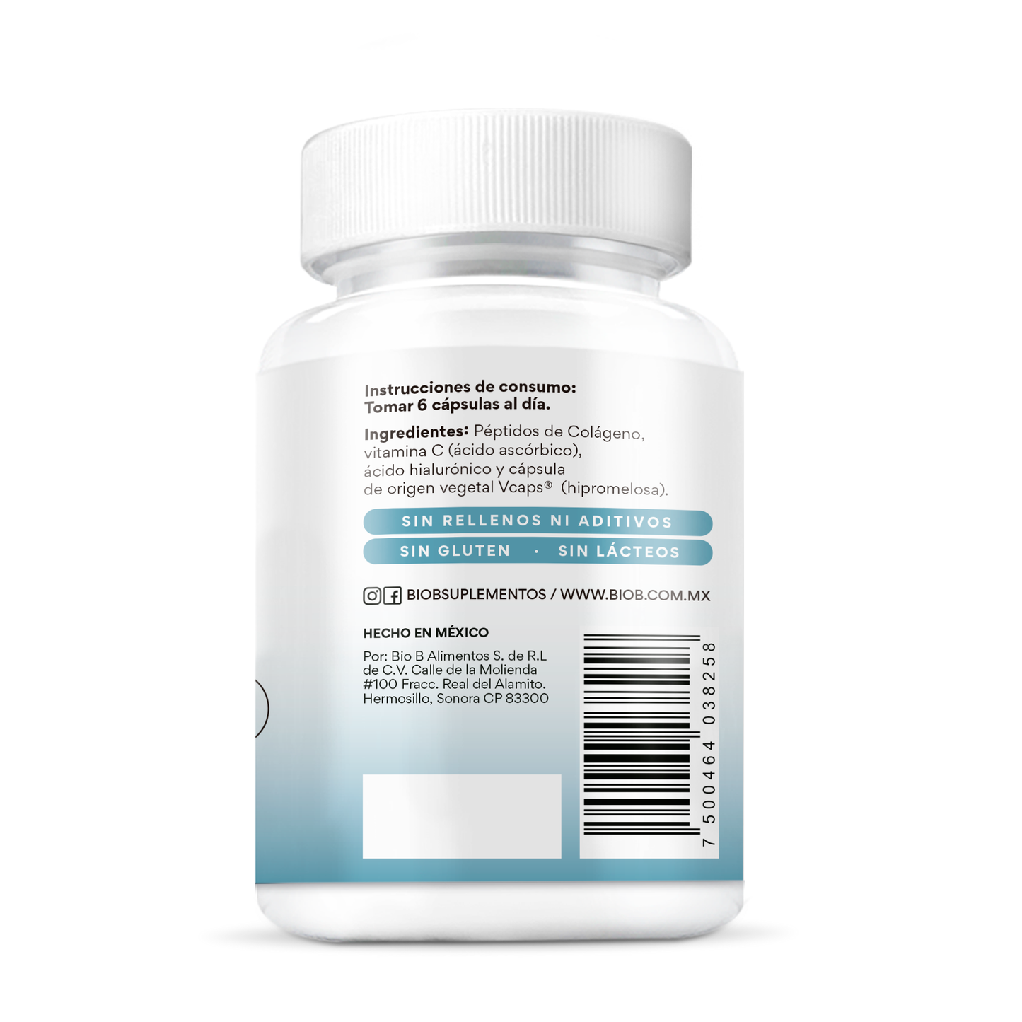 COLÁGENO+ ÁCIDO HIALURÓNICO + VITAMINA C 90 caps.