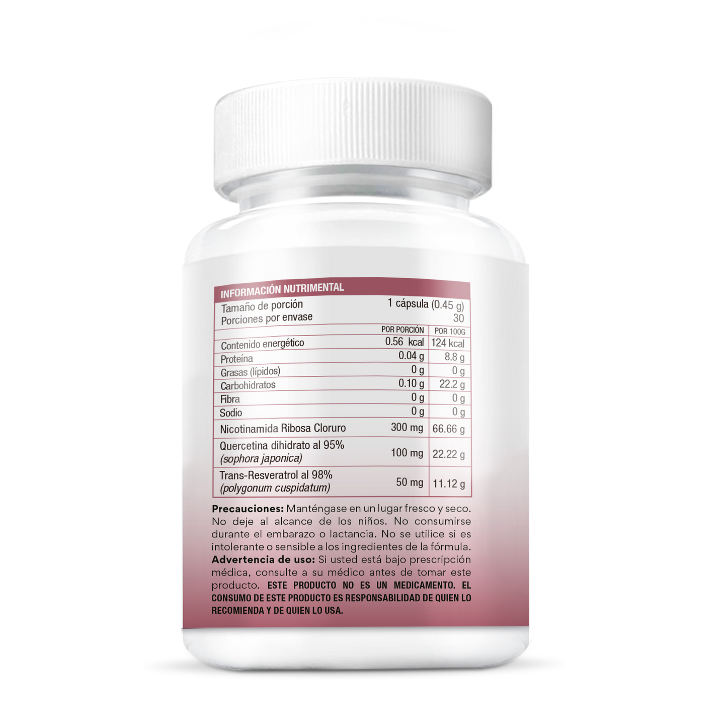 NAD+ con Quercetina y Trans-Resveratrol