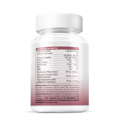NAD+ con Quercetina y Trans-Resveratrol