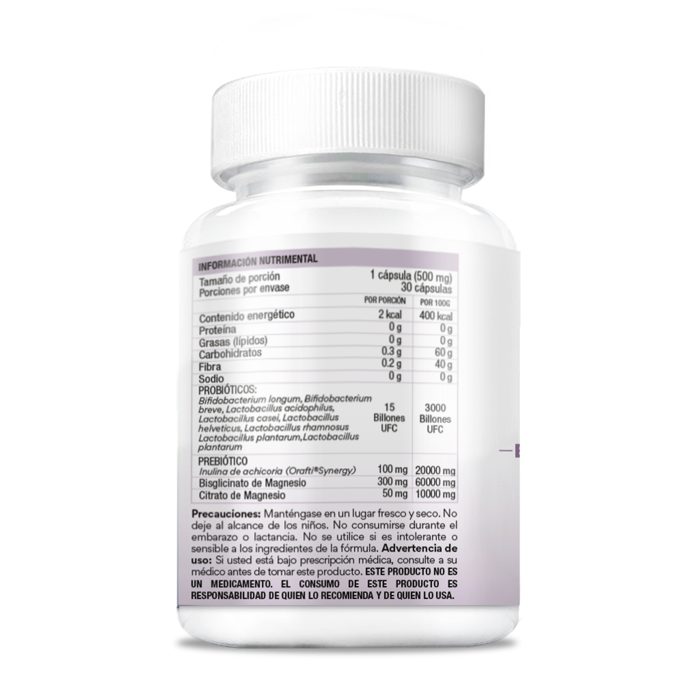 PROBIÓTICOS 15 BILLONES + BISGLICINATO DE MAGNESIO (PSICOBIÓTICO)
