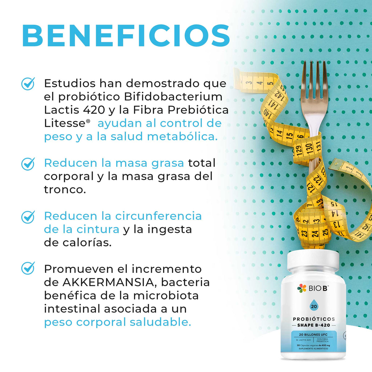 PROBIÓTICOS SHAPE B-420 20 BILLONES UFC – Bio B Suplementos