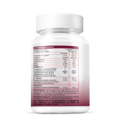 PROBIÓTICOS WOMEN 50 BILLONES + EXTRACTO DE ARÁNDANO PACRAN®