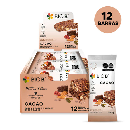 Barra con 6g de proteína sabor CACAO