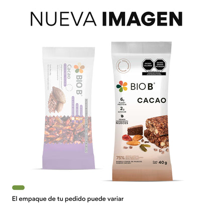 Barra con 6g de proteína sabor CACAO