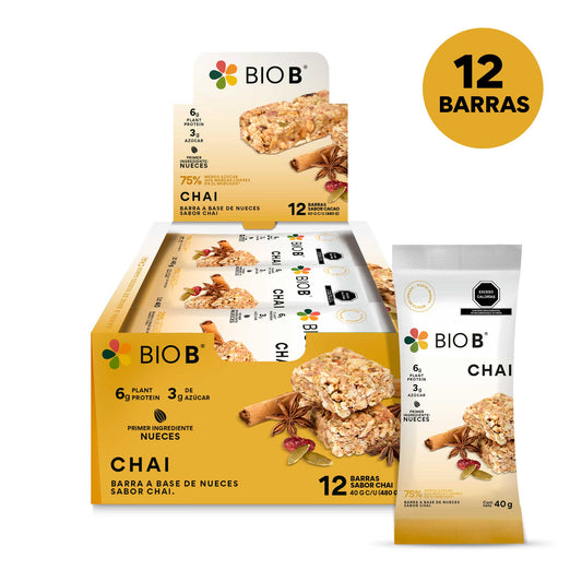 Barra con 6g de proteína sabor CHAI