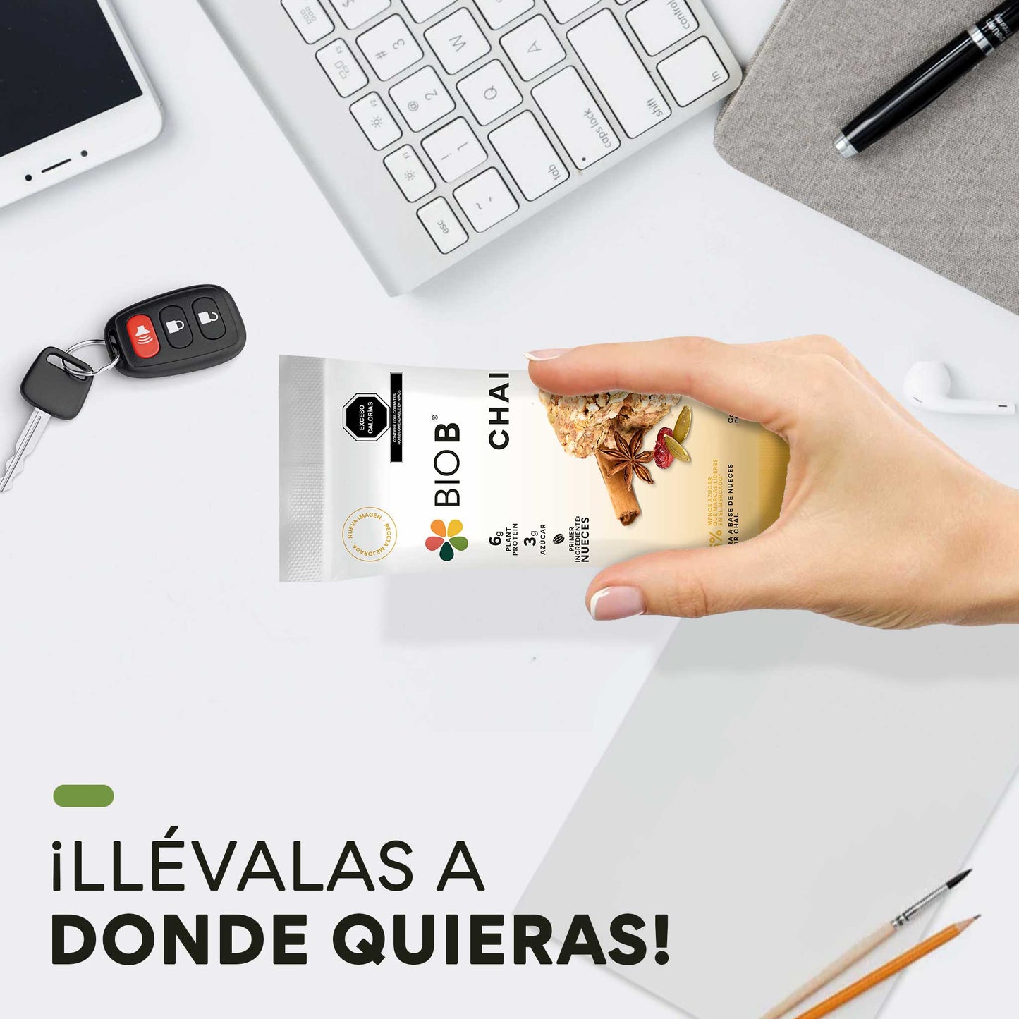 Barra con 6g de proteína sabor CHAI