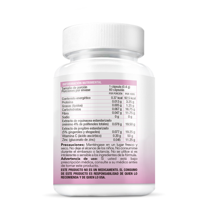 EQUINÁCEA + JENGIBRE + VITAMINA C + ZINC