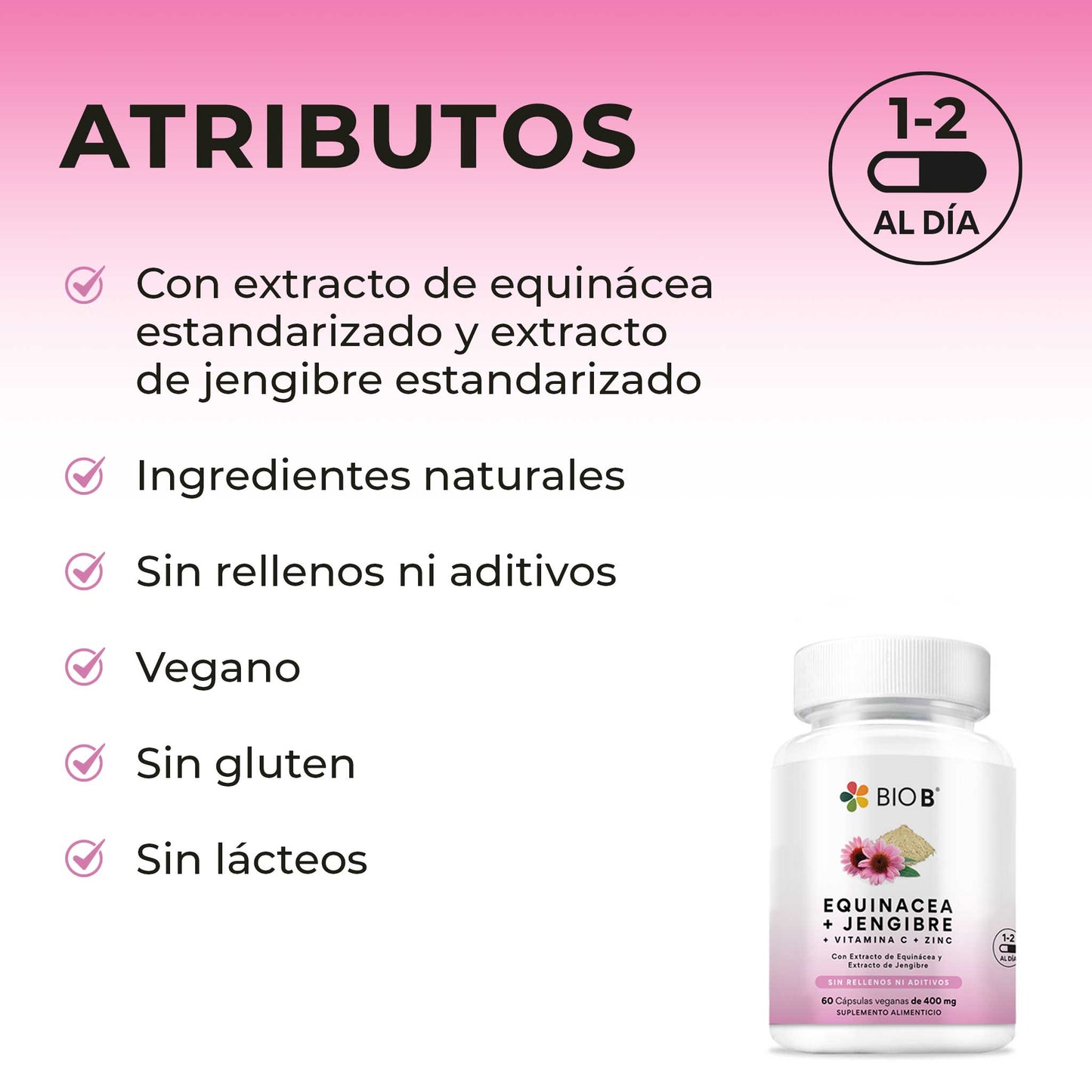 EQUINÁCEA + JENGIBRE + VITAMINA C + ZINC