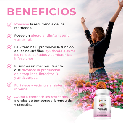 EQUINÁCEA + JENGIBRE + VITAMINA C + ZINC