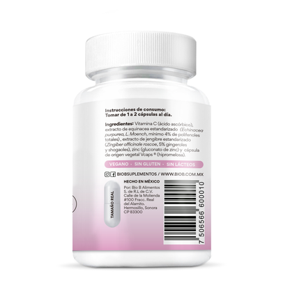 EQUINÁCEA + JENGIBRE + VITAMINA C + ZINC