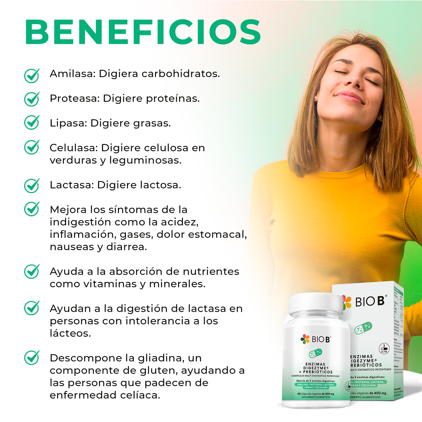 ENZIMAS DIGEZYME® + PREBIÓTICOS