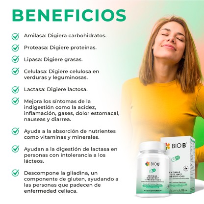 ENZIMAS DIGEZYME® + PREBIÓTICOS